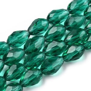Perlice staklene 11x8 mm-zelena