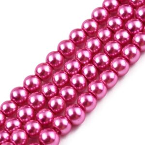 Perlice staklene imitacija bisera-Medium Violet Red