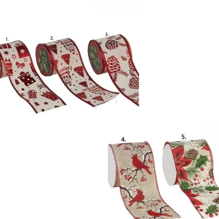 Božićna dekorativna traka 6.3 cm x 2.7 metara-2