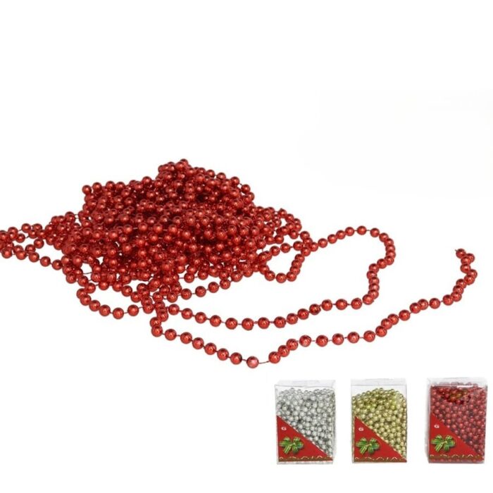 Božićni lančić od perlica 8 mm 10 metara