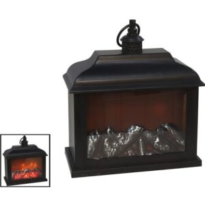 Dekorativna LED lanterna s efektom kamina 21x10.3x23.5 cm
