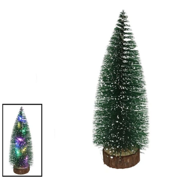 Dekorativno božićno drvce s LED svjetlima 7x7x20 cm