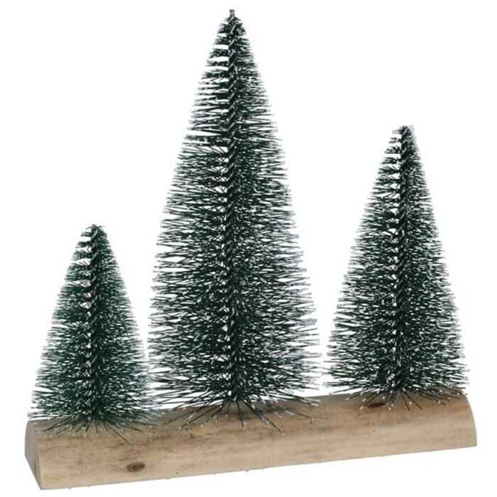 Drvca na na drvenom postolju 21x20x8.5 cm set 3 komada