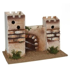 Dvorac s kulama za božićne jaslice 21x12x17 cm