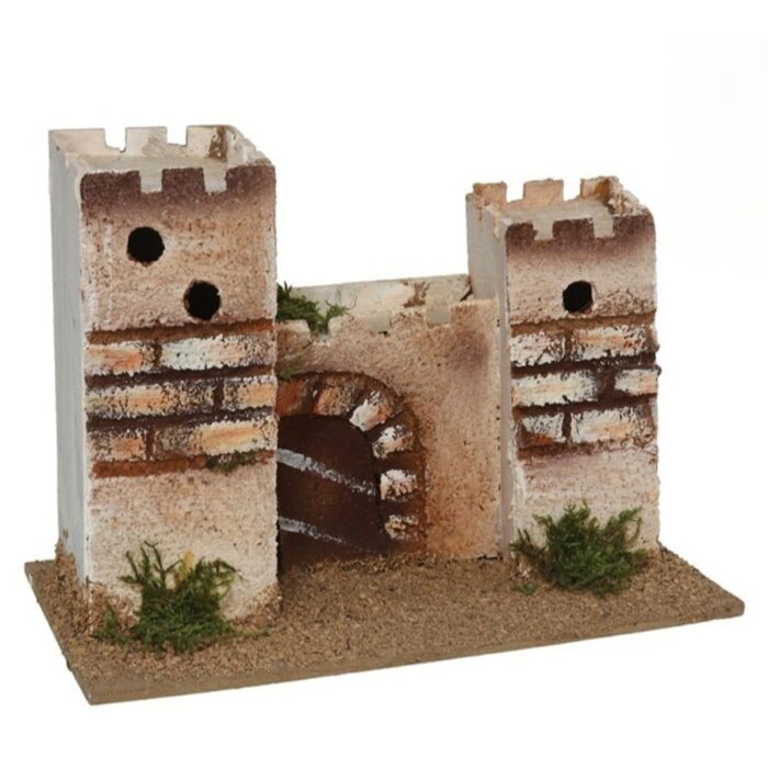 Dvorac s kulama za božićne jaslice 21x12x17 cm