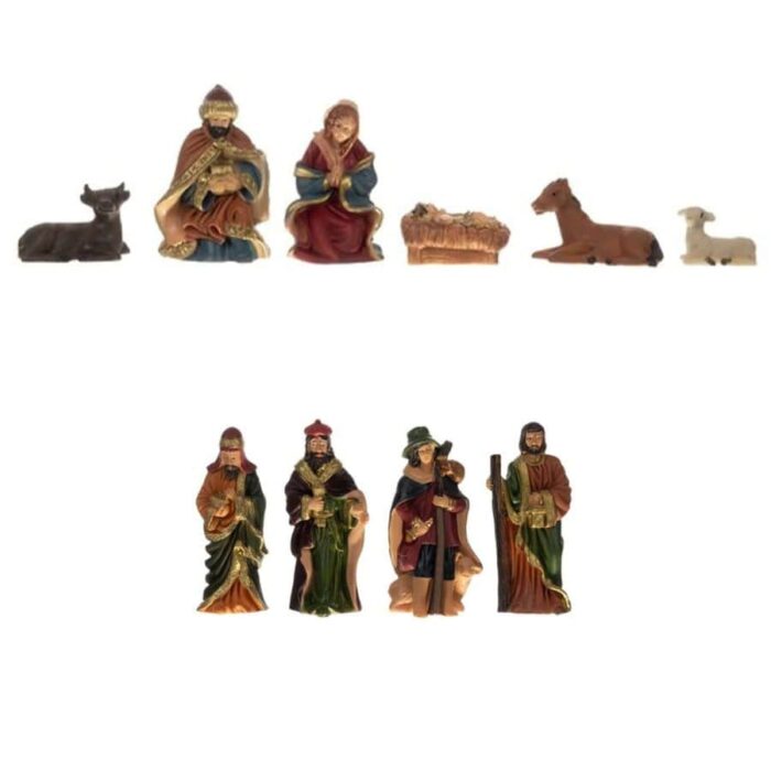 Figurice za božićne jaslice set 10 komada Figurice za božićne jaslice set 10 komada