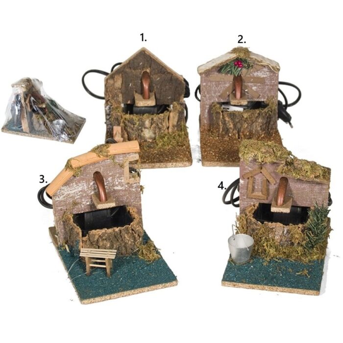 Fontana s pumpom za božićno selo 12x19 cm