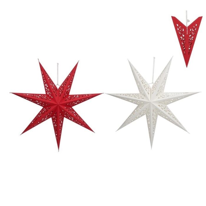 Papirnata zvijezda u bijeloj ili crvenoj boji