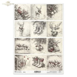 Rižin papir za decoupage A4 Djed Božićnjak-R2671