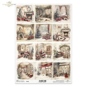 Rižin papir za decoupage A4 Djed Božićnjak-R2685