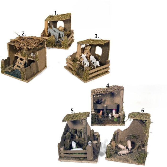 Štalice sa životinjama 14x15x14 cm