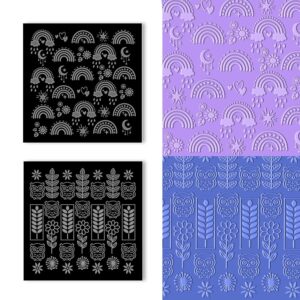 Akrilna teksturna pločica za nakit 100x100 mm