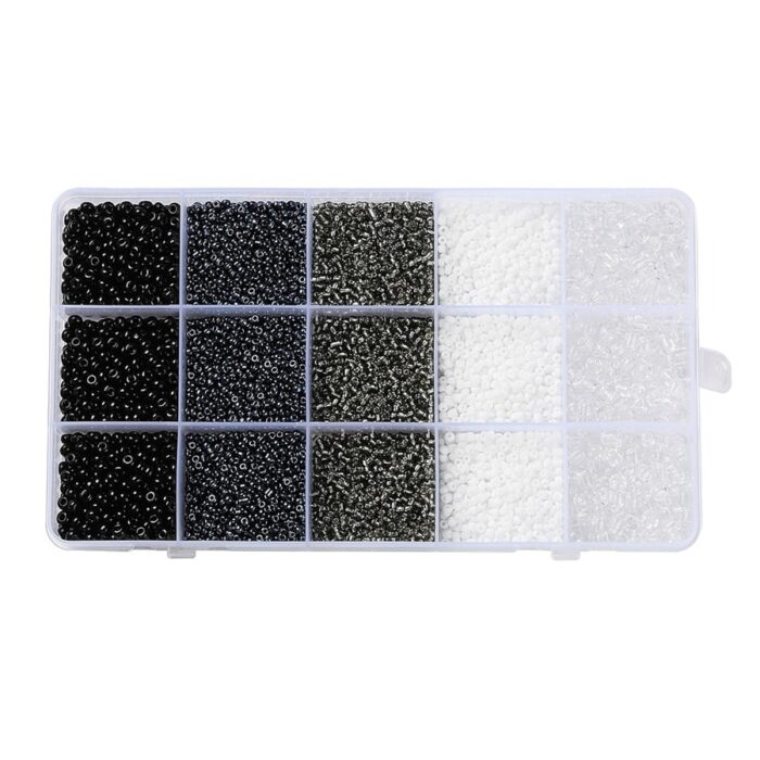 DIY set perli za izradu nakita -15 pretinaca-crne