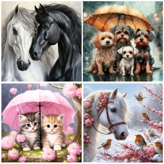 Diamond painting - Životinje 30x40 cm