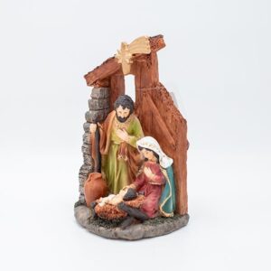 Jaslice Sveta obitelj u štalici 14x11.5x24.5 cm-2