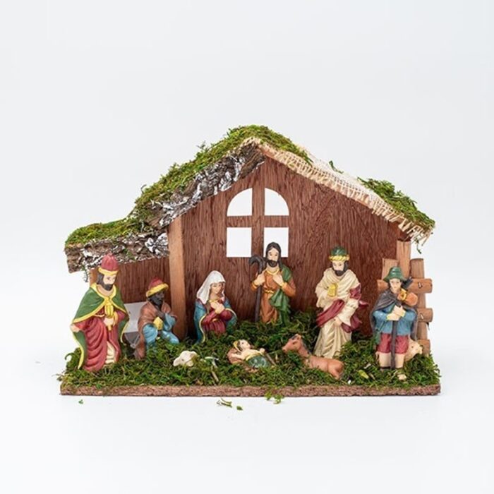 Jaslice s 9 figurica 30×10×20 cm