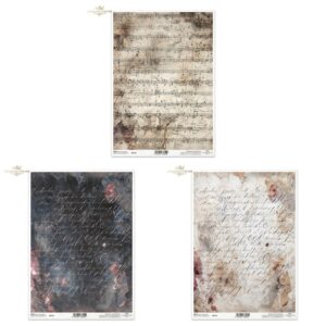 Rižin papir za decoupage A4 - Pozadina - Natpisi