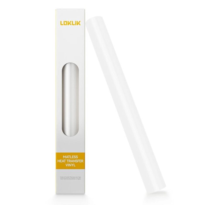 LOKLiK Matless Heat Transfer Vinyl 33x150 cm-glossy white