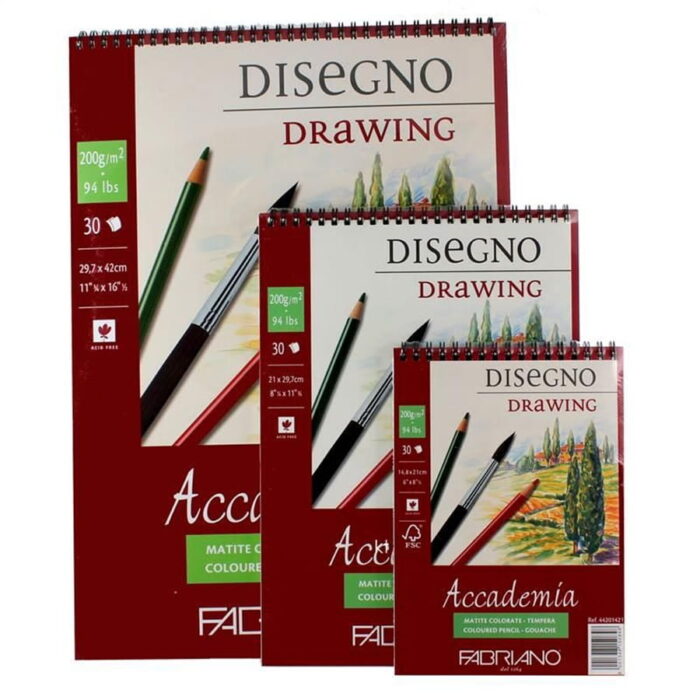 Blok Fabriano Accademia spiralni uvez 200g