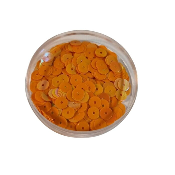 Pailette okrugle narančaste cca 5.5 g