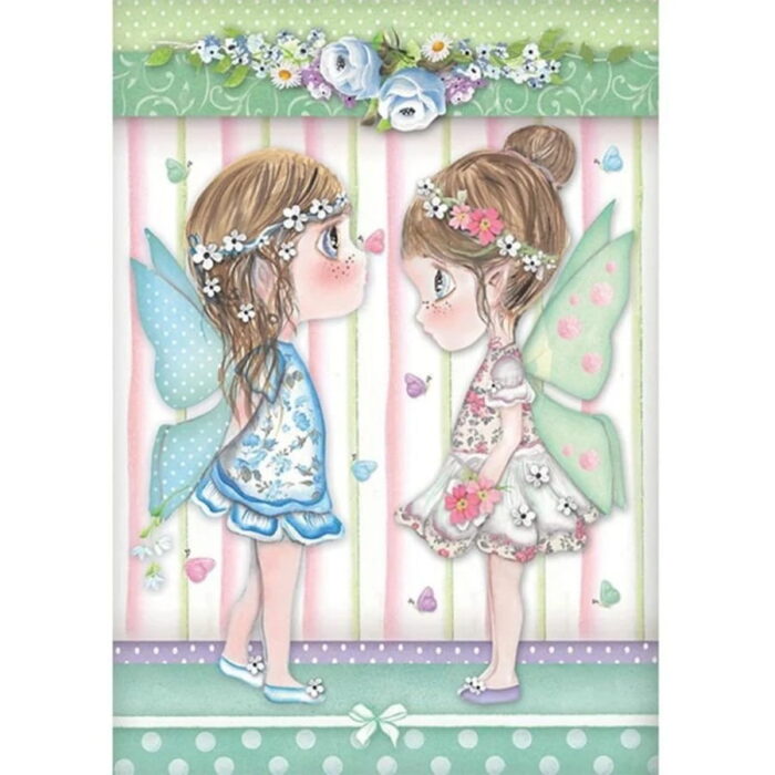 Rižin decoupage papir - Fairies with Butterflies