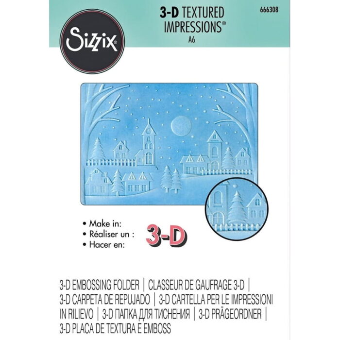 Sizzix 3D texturna pločica A6 - Winter Village
