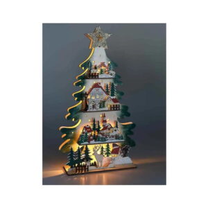 Božićno LED drveno drvce 45 cm_2