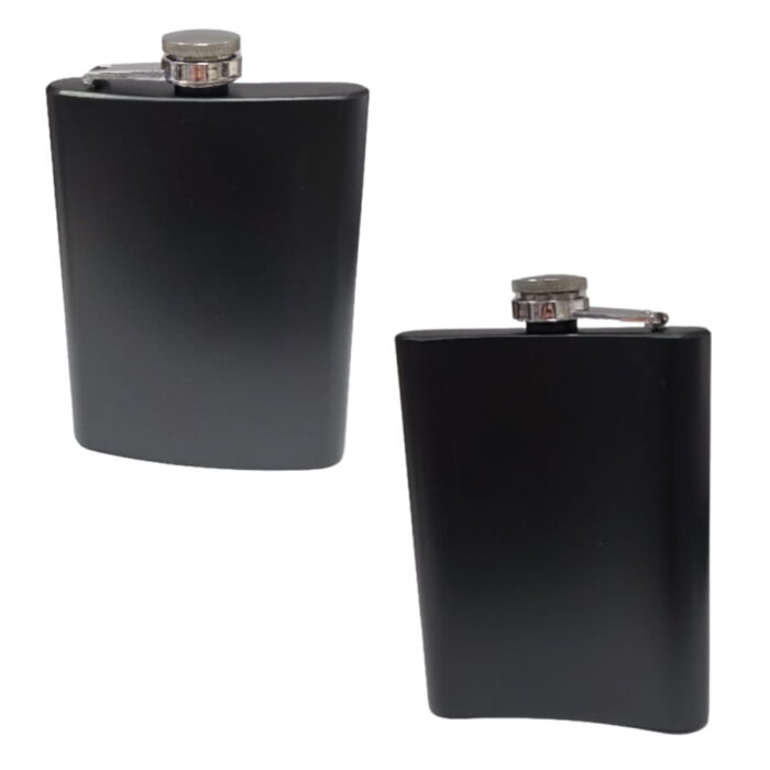 Metalna ploska crna 14 x 9.5 cm