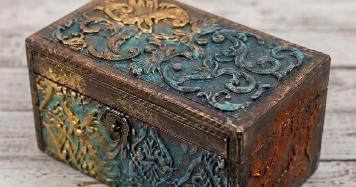 Kako običnu kutiju pretvoriti u vintage remek-djelo strukturnom pastom i šablonom
