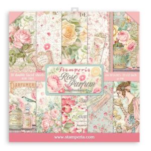 Stamperia scrapbooking papiri Rose Parfum - set 10 listova