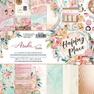 Scrapbooking papiri Happy Place 15,2 x 15,2 cm – 12 dvostranih papira