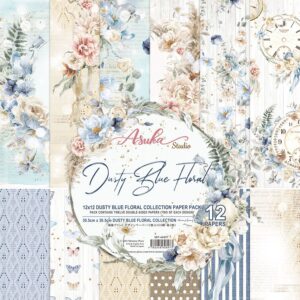 Set scrapbooking papira Dusty Blue Floral 30,5 x 30,5 cm