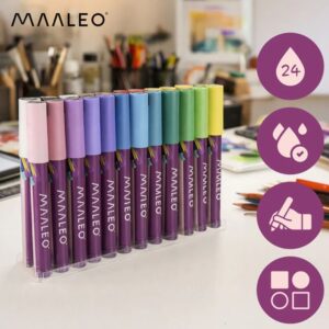 Početna 1 Akrilni markeri set 24 boje – vodootporni markeri 4 mm