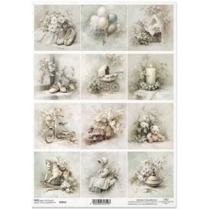 Decoupage rižin papir – Vintage motivi za bebe i dječju sobu