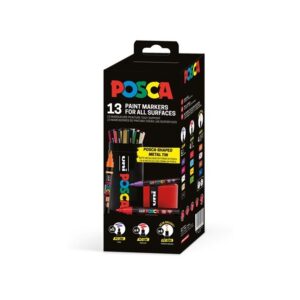 Početna 1 Posca markeri set 13 komada u metalnoj kutiji različiti vrhovi