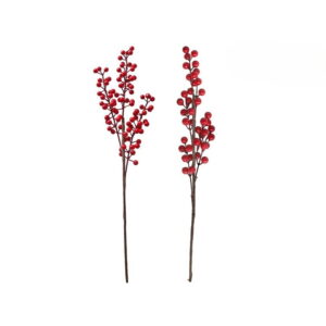 Dekorativna grana s crvenim bobicama 46 cm