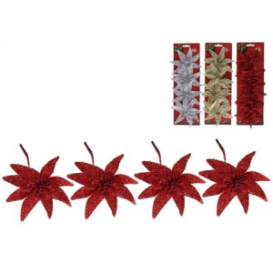 Dekorativne božićne zvijezde 11.5 cm - set 4 komada