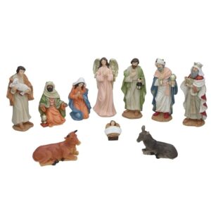 Početna 2 Figure za jaslice pastelne boje set 10 komada 20 cm
