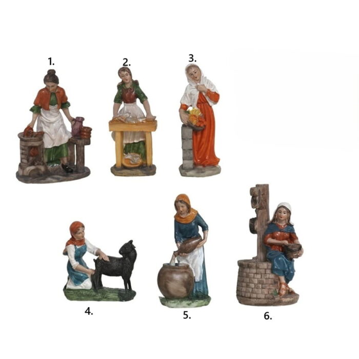 Figurica žene za božićno selo 15 cm