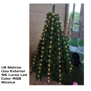Vanjska LED zavjesa 96 LED RGB s glazbom 1.8 m
