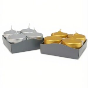 Adventske svijeće top metalik 50x50 mm set 4 komada