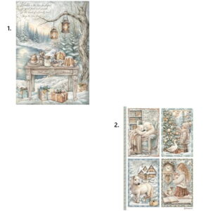 Početna 2 Rižin papir A4 za decoupage - Zimski motivi